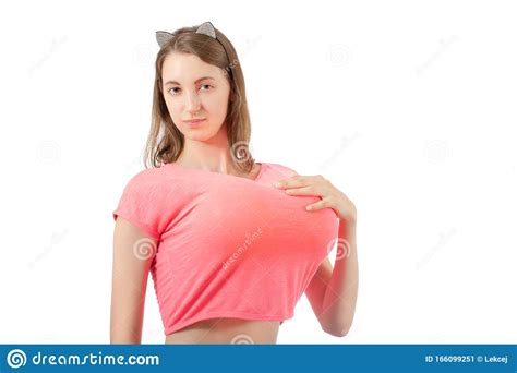 Girl With Big Breast Stock Image Image Of Alone Fingers