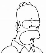 Simpson Homer Coloring Simpsons Sad Look So Print Button Using Grab Could Welcome Well Size sketch template