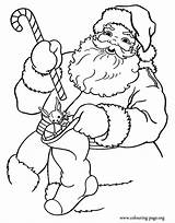 Santa Claus Coloring Pages Christmas Colouring Color Print Template Gifts Face Drawing Clipart Beard Printable Kids Templates Holding Sheets Already sketch template
