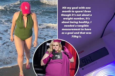 rebel wilson reaches her goal weight of 165 pounds after dropping more