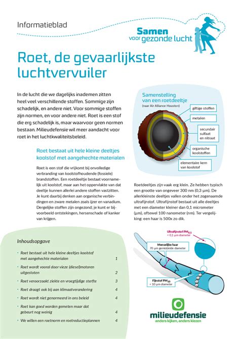 informatieblad roet de gevaarlijkste luchtvervuiler milieudefensie