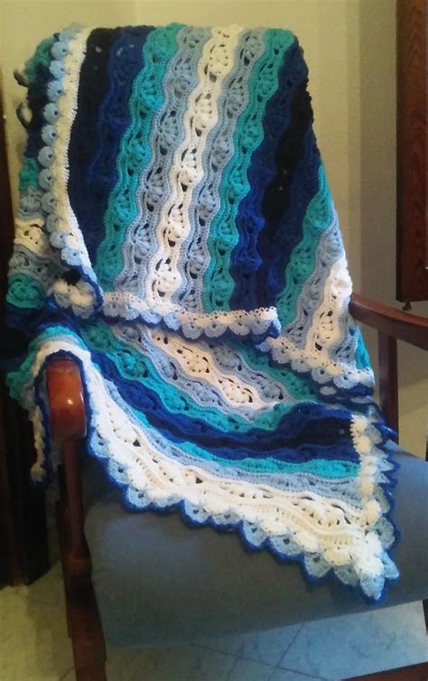 crochet  knitting wavy blanket