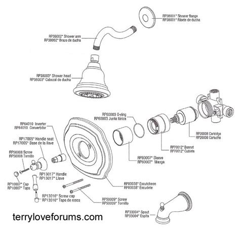 glacier bay  handle shower faucet parts diagram reviewmotorsco