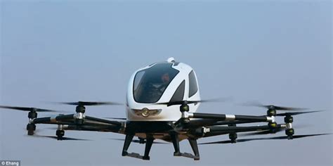 footage shows ehangs driverless megadrone  action daily mail