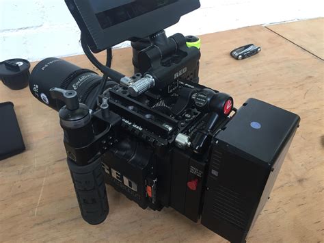 nice compact red camera rig designed  handheld operation