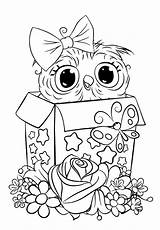 Sovushka Cuties Owl категории все раскраски Bojanke Bontontv sketch template