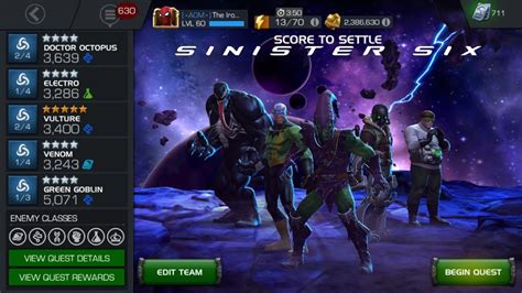 sinister  team review part  marvel contest  champions youtube