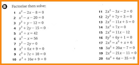 solving quadratic equations practice worksheet answers practice worksheets