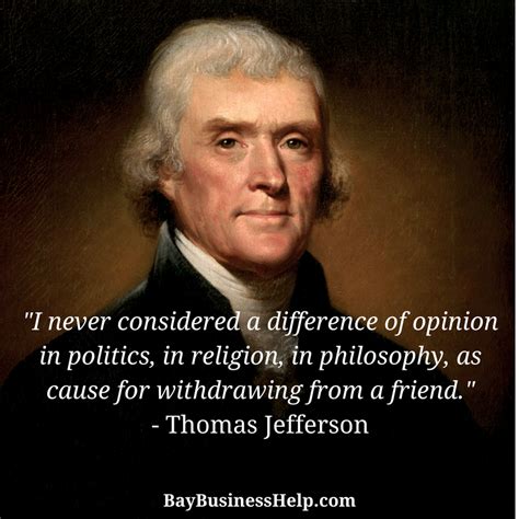 thomas jefferson “i never considered a difference of opinion in