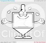 Mascot Hug Wanting Dreidel Loving Outlined Coloring Clipart Cartoon Vector Thoman Cory sketch template