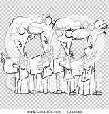 Clip Choir Seniors Outline Illustration Cartoon Rf Royalty Toonaday sketch template