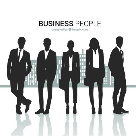 business people silhouettes pack free vector