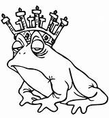 Frog Coloring Pages Crown Wearing Prince Animal Princess Printable Color Print Kids Para Colorear Colouring Printactivities Frogs Toad Clipartpanda Ranas sketch template