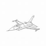 Avion Militaires Colorear Transport Transporte Coloriages F16 sketch template