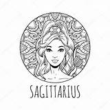 Sagittarius Horoscope sketch template
