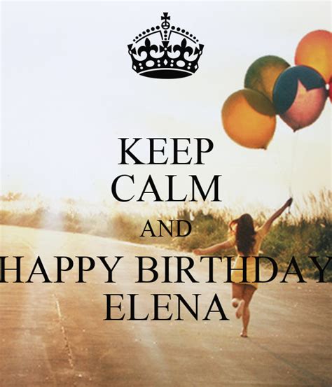 calm  happy birthday elena poster sanne  calm  matic