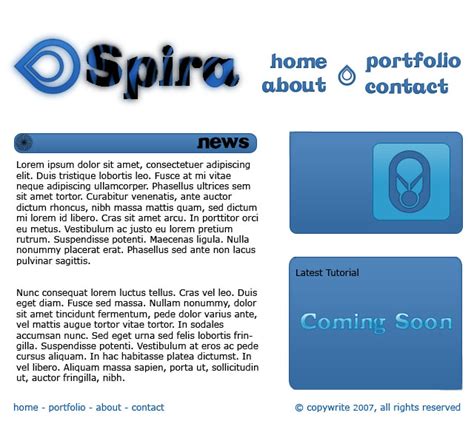 website design  spiraone  deviantart