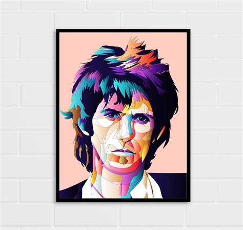 keith richards poster wall art portrait print rolling stones