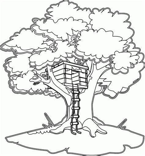 treehouse comic google suche tree coloring page house colouring