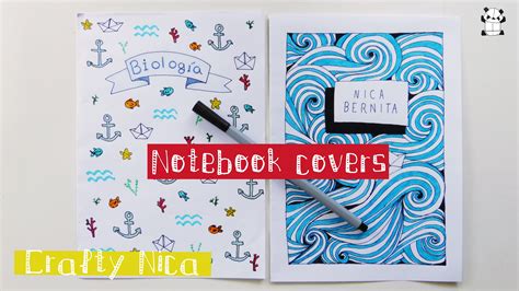 decorate notebooks diy notebook cover ideas sea inspired