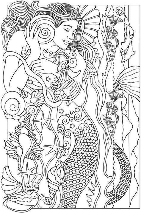 realistic mermaid illustrations coloring books mermaid coloring pages