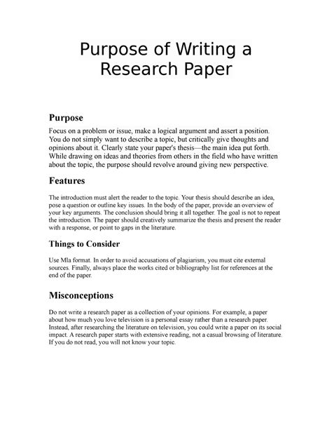 purpose  writing  research paper purpose  writing  research