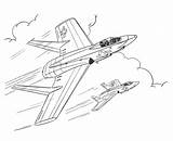 Fighter Coloring Pages Army Drawing Vehicles Aircraft Military sketch template