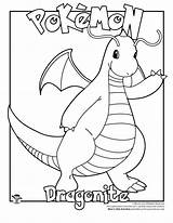 Pokemon Dragonite Coloring Pages Pikachu Drawing Colouring Kids Sheets Printable Color Popular Mega Print Easy Go Pokémon Party Characters Getdrawings sketch template