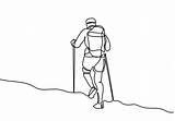 Hiking Hiker Escursionista Collina Disegnata Zaino Montagna Camminando Facendo Vecteezy Escursionismo Persone Escursioni Escursionisti Tratteggio Continua Vettoriale Vettori Vettoriali Buntoon sketch template