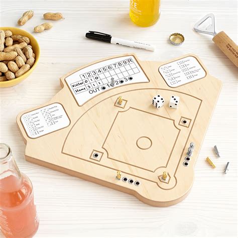 baseball game wooden baseball board game uncommongoods
