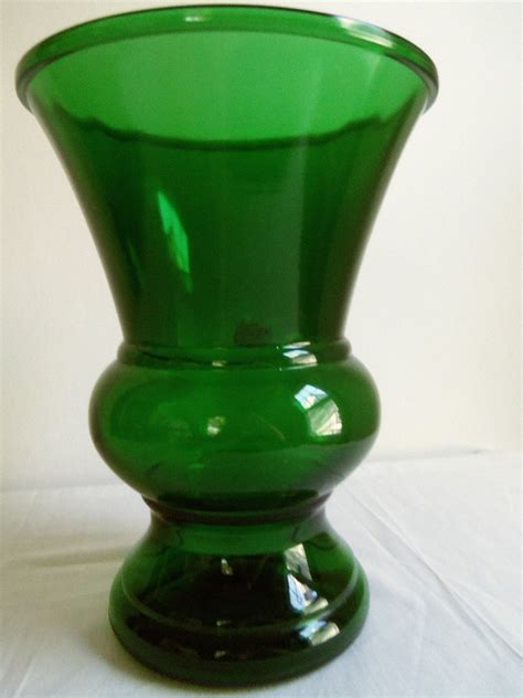 Large Napco Green Glass Vase