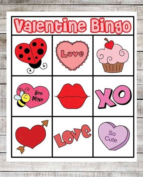 printable valentine bingo game activities  luxepartysupply