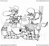 Farmer Cow Couple Cartoon Toonaday Royalty Outline Illustration Rf Clip Leishman Ron 2021 sketch template