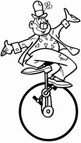 Unicycle Circus Clown Line Entertainment Coloring Vinyl Decals Pages Customize Sticker Beevault Signspecialist Template sketch template