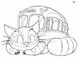 Ghibli Totoro Voisin Miyazaki Colouring Catbus Tattoo Sketchite sketch template