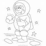 Coloring Astronaut Chibi sketch template