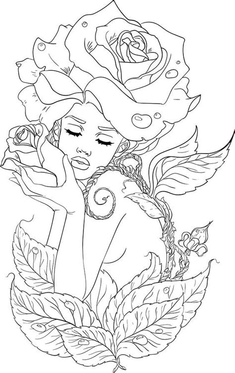 flower fairy coloring page fairy coloring pages printable adult
