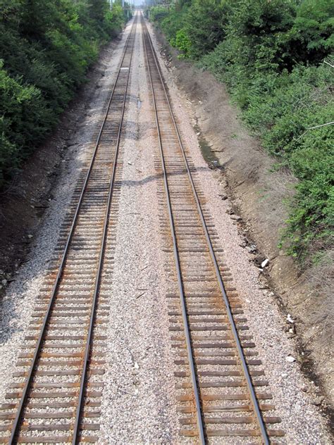 railroad tracks  stock photo public domain pictures
