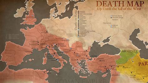 Veni Vidi Gone A Death Map Of Roman Emperors Big Think