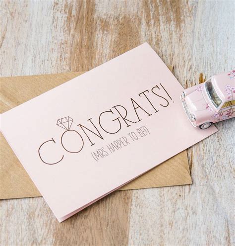 congratulations   engagement card  emilie rose