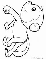 Coloring Pages Monkey Monkeys Printable Template Kids Baby Little Walking Cute Outline Cartoon Legs Color Print Clipart Clip Colouring Hanging sketch template