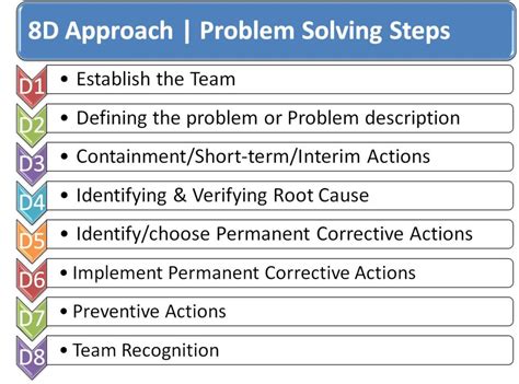 8d problem solving guide