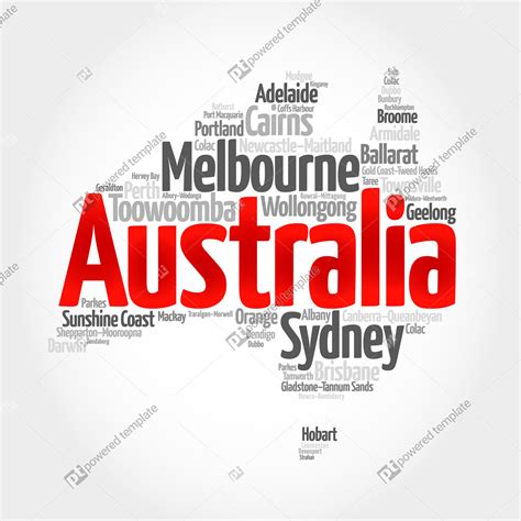 list  cities  towns  australia map word cloud business