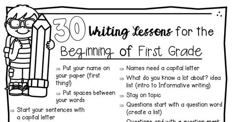 writing minilessons   beginning   gradepdf writing