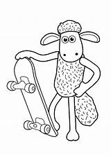 Sheep Shaun Cartoon Coloring Pages Printable Kids Fun sketch template