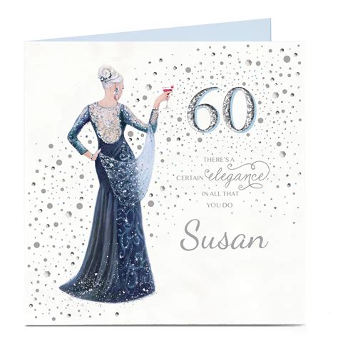 Buy Personalised 60th Birthday Card A Certain Elegance For Gbp 2 79
