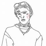 Blank Basicly Wondering Lilpeep sketch template