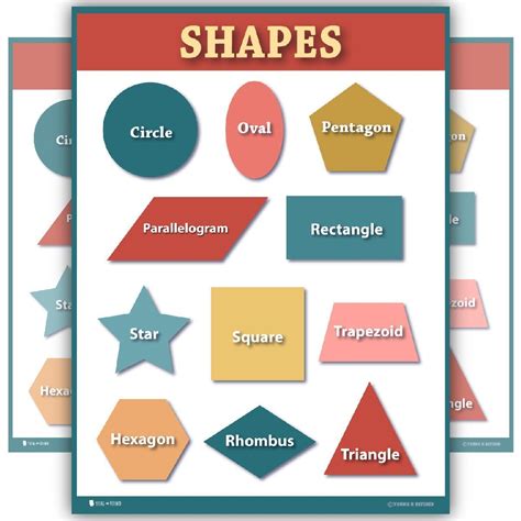 learning shapes preschool chart young  refined