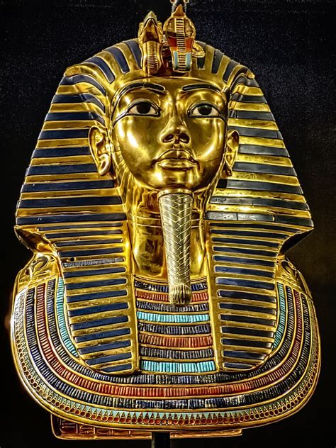 The Famous Gold Death Mask Of King Tutankhamun New Kingdom