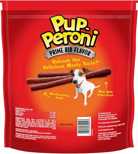 pup peroni prime rib flavor dog treats  oz bag chewycom
